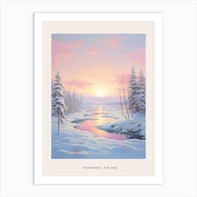 Dreamy Winter Painting Poster Rovaniemi Finland 3 Art Print