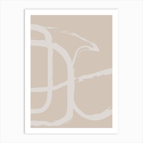 Beige Abstract Poster Art Print