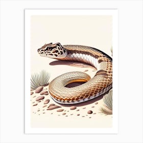 Sidewinder Rattlesnake Vintage Art Print
