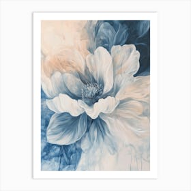 Blue And White Flower Art Print