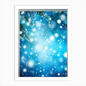 Screen Frame Glow Garland Holiday Bright Snowflake Space Festive Beautiful Light Closeup (18) Art Print