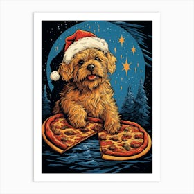 Santa Dog 1 Art Print