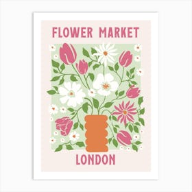 Flower Market Poster London - Gallery Wall Art Print Art Print