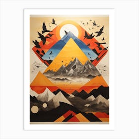 Geometric Sunrise 2 Art Print