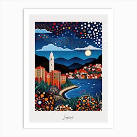 Poster Of Lerici, Italy, Illustration In The Style Of Pop Art 2 Art Print