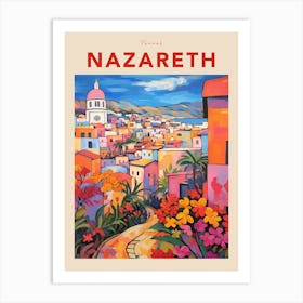 Nazareth Israel 3 Fauvist Travel Poster Art Print