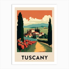 Tuscany 5 Vintage Travel Poster Art Print