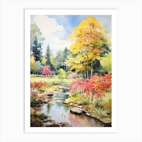 Lewis Ginter Botanical Garden Usa Watercolour Art Print