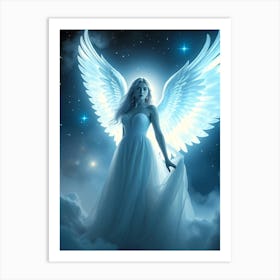 White Angel Beauty - Diverse Art Illustration 40 Art Print