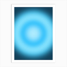 Gradient Aura Blue Art Print