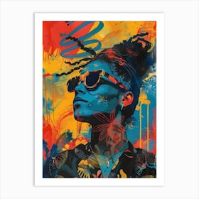 Woman With Sunglasses Art Print