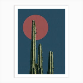 Cactus And Sun Art Print