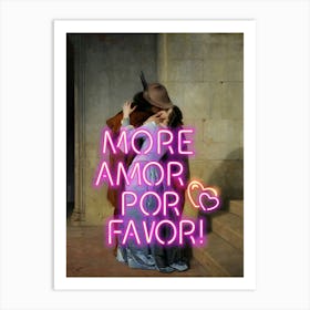 More Amor Por Favor Vintage altered art Art Print