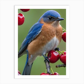 Eastern Bluebird-Reimagined 29 Art Print