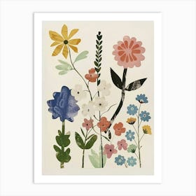 Painted Florals Prairie Clover 4 Art Print