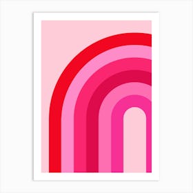 Rainbow Arch Pink And Red Art Print