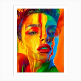 Colorful Portrait Of A Woman Art Print