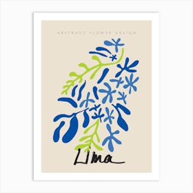 Lima Matisse Inspired Flower Art Print