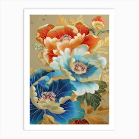 Japanese Floral Painting 3 Art Print