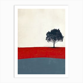 Lone Tree, Minimalism 2 Art Print