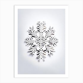 Nature, Snowflakes, Marker Art 1 Art Print