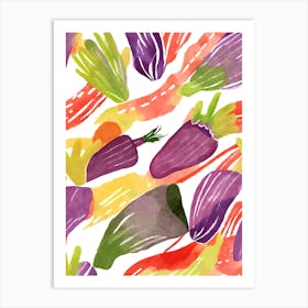 Watercolor Vegetables 1 Art Print