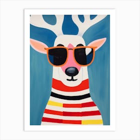 Little Reindeer 1 Wearing Sunglasses Art Print