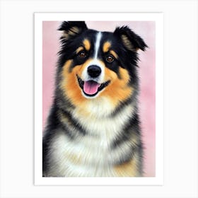 Finnish Lapphund Watercolour Dog Art Print