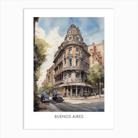Buenos Aires Watercolor 3 Travel Poster Art Print