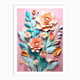 Paper Flowers 28 Art Print