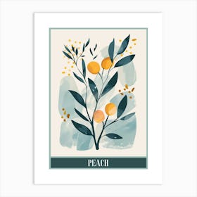 Peach Tree Flat Illustration 2 Poster Art Print