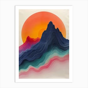 Sunset Mountain 3 Art Print