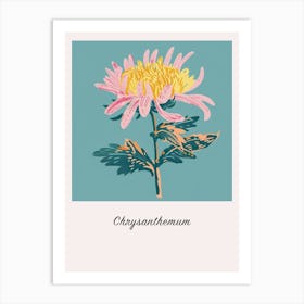 Chrysanthemum 2 Square Flower Illustration Poster Art Print