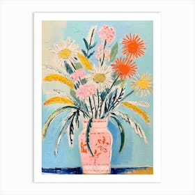 Flower Painting Fauvist Style Edelweiss 2 Art Print