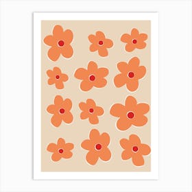 Orange Flowers Art Print