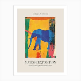 Elephant 4 Matisse Inspired Exposition Animals Poster Art Print