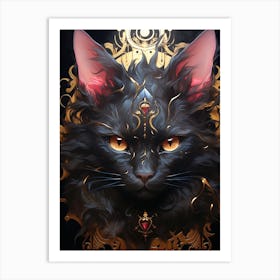 Black Cat Art Print