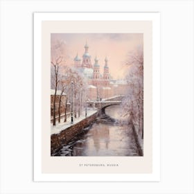 Dreamy Winter Painting Poster St Petersburg Russia Art Print