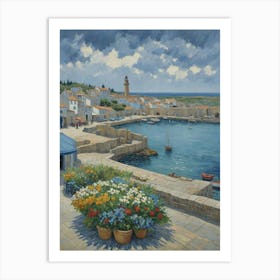 Aegean Coast A Port in the Sun Art Print