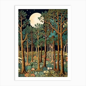 William Morris Forest At Night 8 Art Print