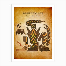 Brute Tigrex Vintage Art Print