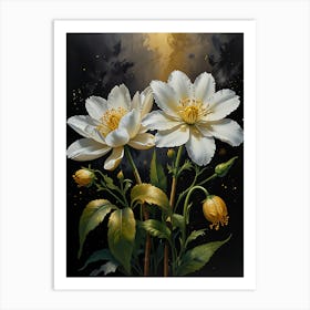 Two White Flowers Art Print