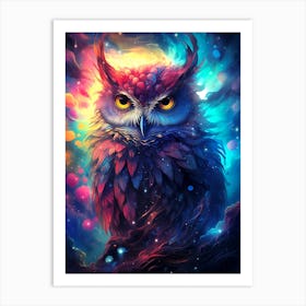 Colorful Owl Art Print