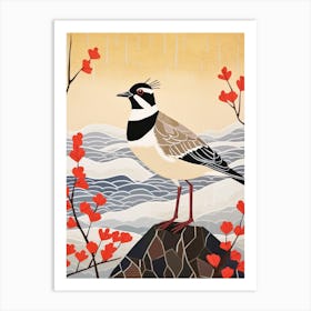 Bird Illustration Lapwing 2 Art Print