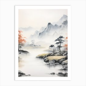 Asian Landscape Painting Art Print