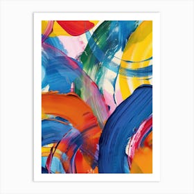 Rainbow Paint Brush Strokes 11 Art Print