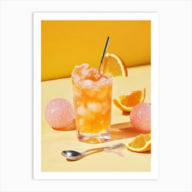 Iced Orange Drink Art Art Print