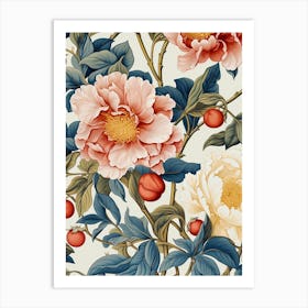 Peony Wallpaper 4 Art Print