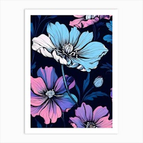 Seamless Floral Pattern 22 Art Print