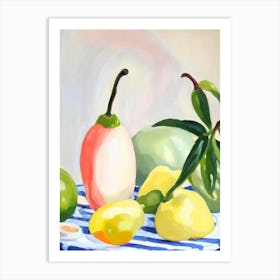 Anaheim Pepper 2 Tablescape vegetable Art Print